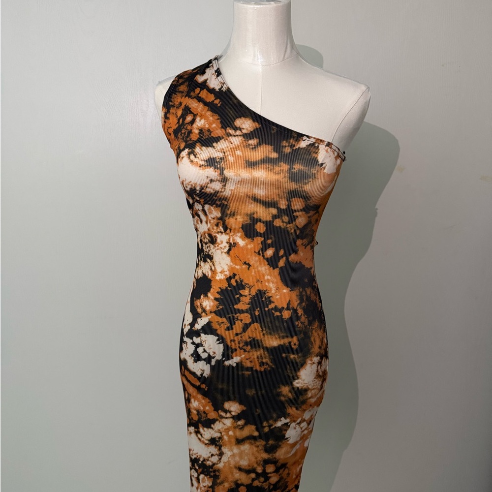 Missguided one shoulder tie dye dress- US 2
